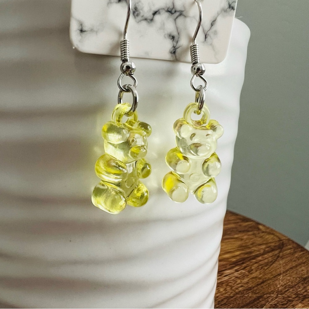 Yellow Gummy Bear Earrings